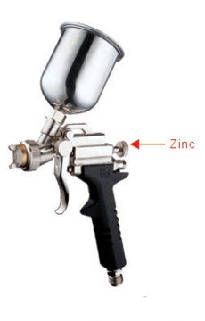 MINI PAINT SPRAY GUN | HVLP | Ø 0.5 MM | 250 ML | METAL CUP (E-80G1)