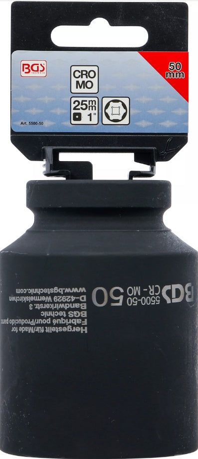 IMPACT SOCKET HEXAGON, DEEP | 25 MM (1") DRIVE | 50 MM (5500-50)