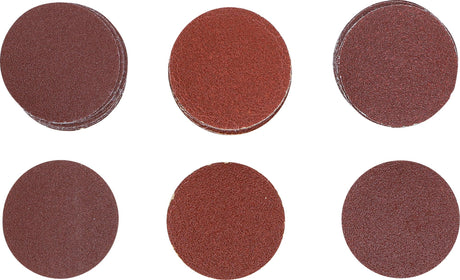 SANDING PADS FOR ECCENTRIC SANDERS | Ø 50 MM | K 60 - 80 - 120 | 30 PCS. (70194)