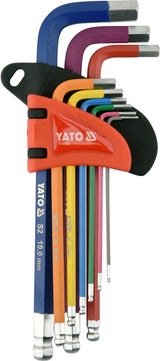 9PC  LONG HEX KEY BALL SET 1.5-10MM (YT-05632)