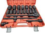 LONG IMPACT SOCKET AND WRENCH SET | CR-MO | IMPERIAL SIZES | 20 MM (3/4") | 21 PCS. (SLS21B)