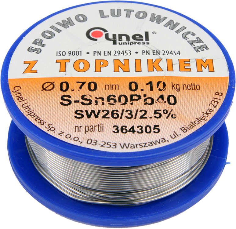 SOLDER SN60PB40 0.7MM 100G (76806)