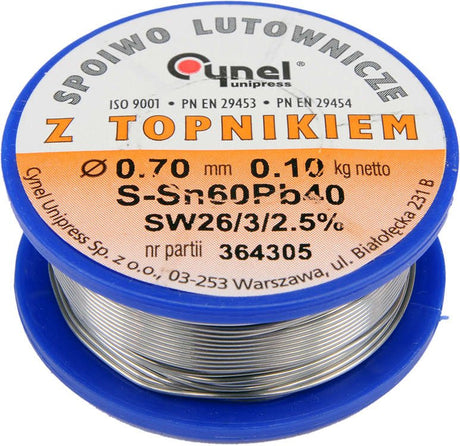 SOLDER SN60PB40 0.7MM 100G (76806)