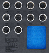 TOOL TRAY 1/6: RIM LOCK SOCKET SET FOR TESLA | 10 PCS. (74580B)