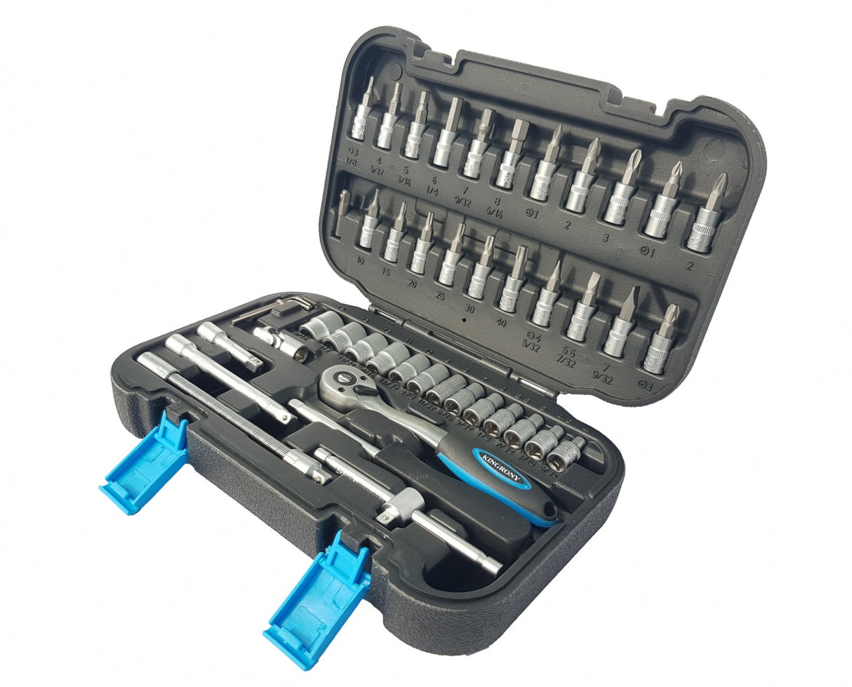 SOCKET SET WITH RATCHET | 6.3 MM (1/4") | 46 PCS. (KR141046C)
