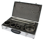 HOLE SAW SET WITH LONG ADAPTERS SDS PLUS | 30-100 MM | 9 PCS. (ES20449)