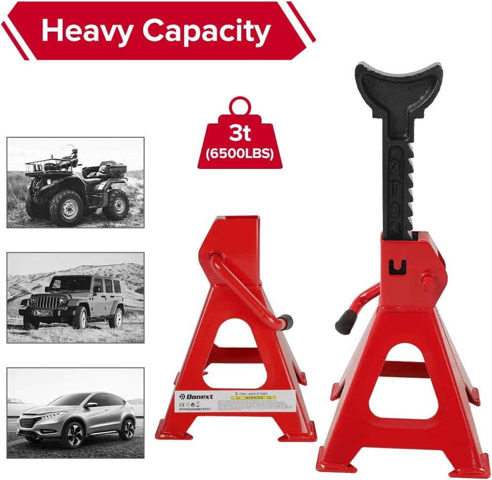 JACK STAND SET 3 T | WITH PADS | 300-420 MM | 2 PCS. (JS3T)