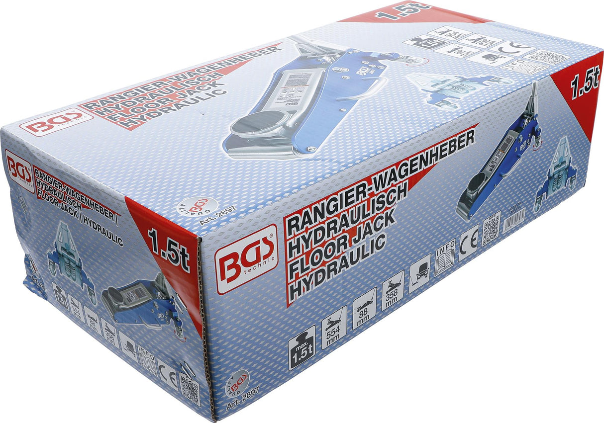 FLOOR JACK | HYDRAULIC | ALUMINIUM-STEEL CONSTRUCTION | 1.5 T (2897)