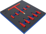 TOOL TRAY 2/3: VDE BIT SOCKET SET | 10 MM (3/8") / 12.5 MM (1/2") DRIVE | INTERNAL HEXAGON 4 - 10 MM | 10 PCS. (70216)