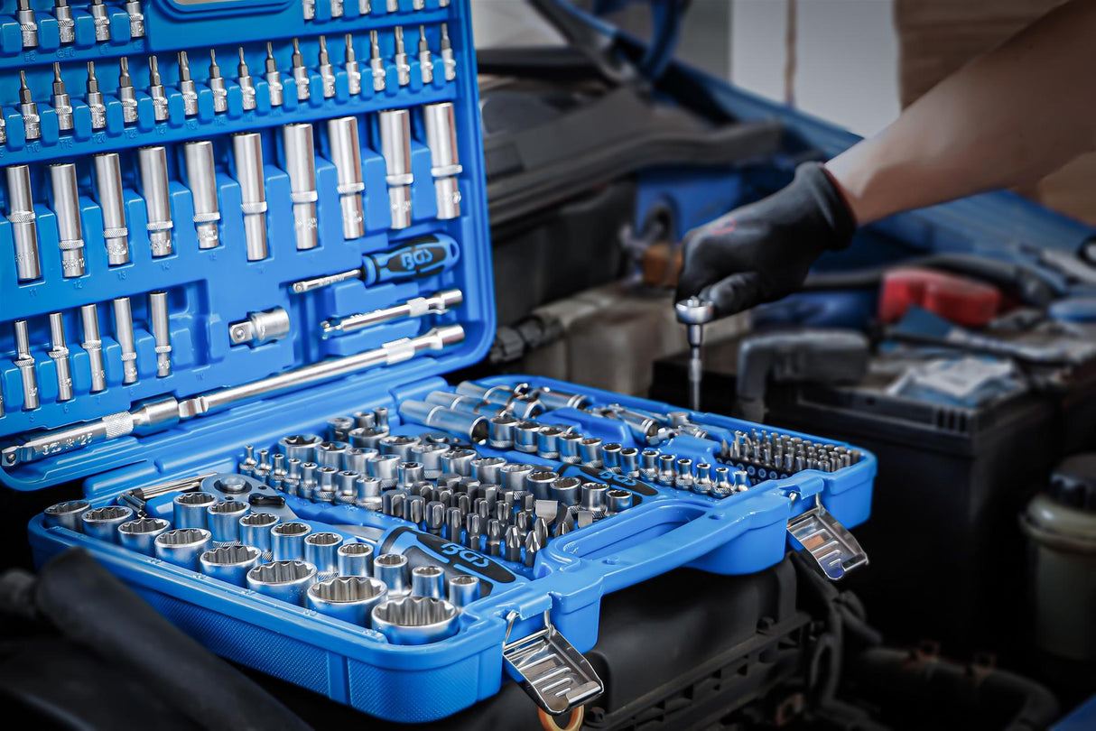 SOCKET SET 12-POINT | 6.3 MM (1/4") / 10 MM (3/8") / 12.5 MM (1/2") | 192 PCS. (2286)
