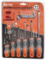SCREWDRIVER SET | MAGNETIZER TOOL / L-TYPE SCREWDRIVERS | SLOTTED SL / PHILLIPS | 11 PCS. (SK5011)
