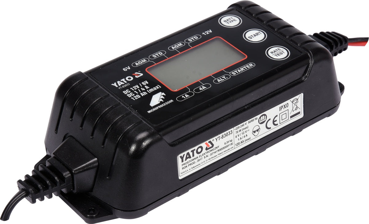 ELECTRONIC BATTERY CHARGER 6-12V 1/4A (YT-83033)