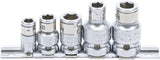 BIT ADAPTOR SET WITH RETAINING BALL | 6.3 MM (1/4") / 10 MM (3/8") / 12.5 MM (1/2") DRIVE | 5 PCS. (70103)