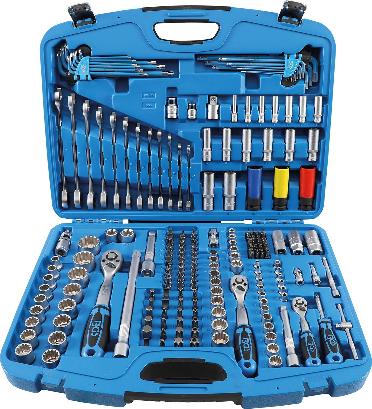 SOCKET SET GEAR LOCK | 6.3 MM (1/4") DRIVE / 10 MM (3/8") / 12.5 MM (1/2") | 218 PCS. (2290)
