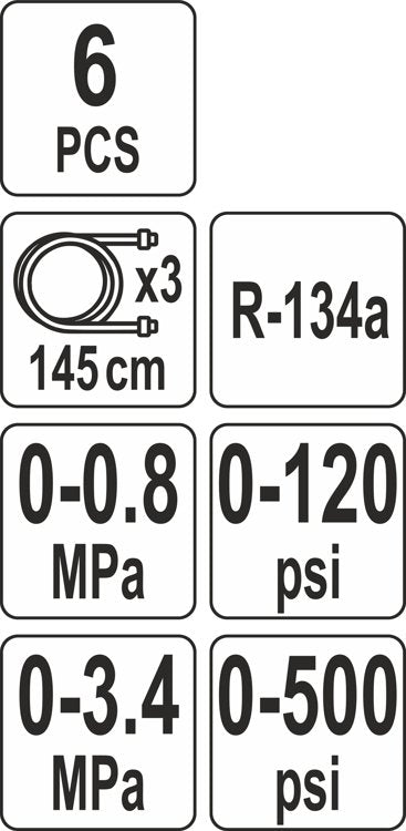COMMON COOL GAS METER 6 PCS (YT-72990)