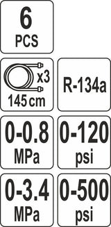 COMMON COOL GAS METER 6 PCS (YT-72990)