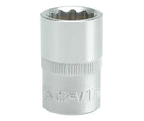 SOCKET 17MM 1/2" 12PT CV  REGULAR (YT-1279)