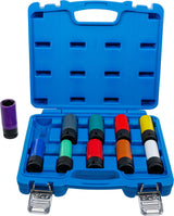 PROTECTIVE IMPACT SOCKET SET | 12.5 MM (1/2") DRIVE | 15 - 24 MM AND SPECIAL WHEEL NUTS | 10 PCS. (7311)