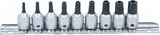BIT SOCKET SET | 6.3 MM (1/4") DRIVE | TS-STAR TAMPERPROOF (FOR TORX PLUS) TS10 - TS50 | 9 PCS. (71020)
