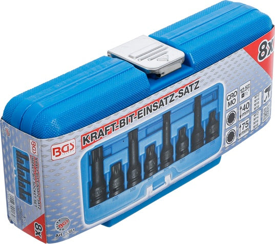 IMPACT BIT SOCKET SET | 12.5 MM (1/2") DRIVE | SPLINE (FOR XZN) M12 - M18 | 8 PCS. (5381)
