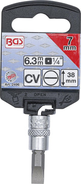 BIT SOCKET | 6.3 MM (1/4") DRIVE | SLOT SL 7 MM (2496)