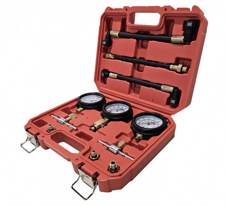 FUEL AND COMPRESSION GAUGE SET | FOR MOTORCYCLES | 11 PCS. (SK6807)