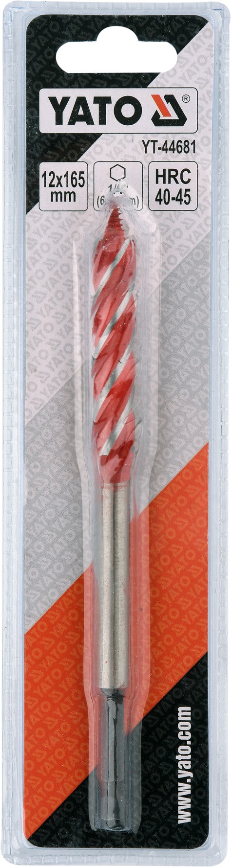 AUGER DRILL BIT 12MM HEX (YT-44681)