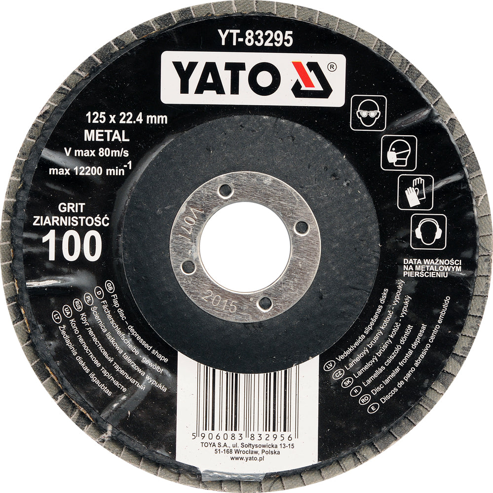 FLAP DISC- DEPRESSED 125MM P60 (YT-83293)