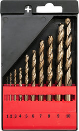 CO-HSS TWIST DRILL BIT SET 10 PCS 1-10MM (YT-41603)