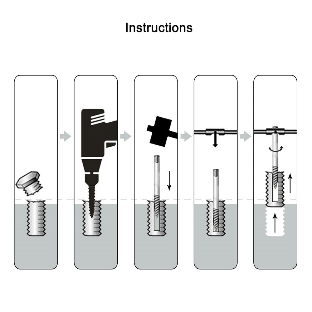 BROKEN BOLT EXTRACTORS 8 PCS. (1897V)