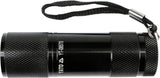 ALUMINIUM LED TORCH, 9 LED, BLACK (YT-08570)
