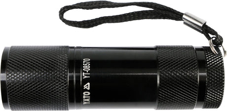 ALUMINIUM LED TORCH, 9 LED, BLACK (YT-08570)