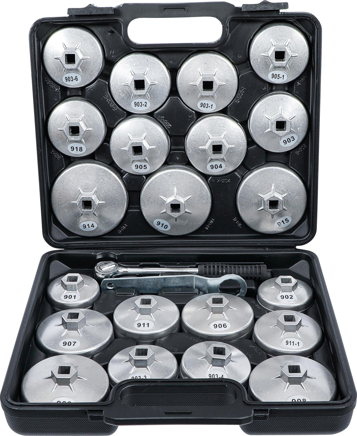 OIL FILTER WRENCH SET | ALUMINIUM DIE CAST | 12.5 MM (1/2") DRIVE | 23 PCS. (1035)