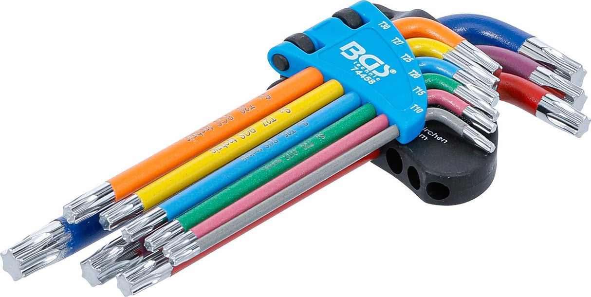 L-TYPE WRENCH SET | MULTICOLOUR | T-STAR (FOR TORX) T10 - T50 | 9 PCS. (74458)