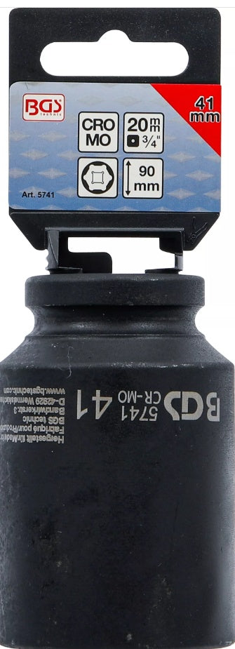 IMPACT SOCKET HEXAGON, DEEP | 20 MM (3/4") DRIVE | 41 MM (5741)