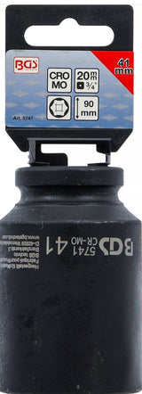 IMPACT SOCKET HEXAGON, DEEP | 20 MM (3/4") DRIVE | 41 MM (5741)