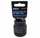 IMPACT SOCKET | 12-POINT | 20 MM (3/4") | 36 MM (S34-36B)