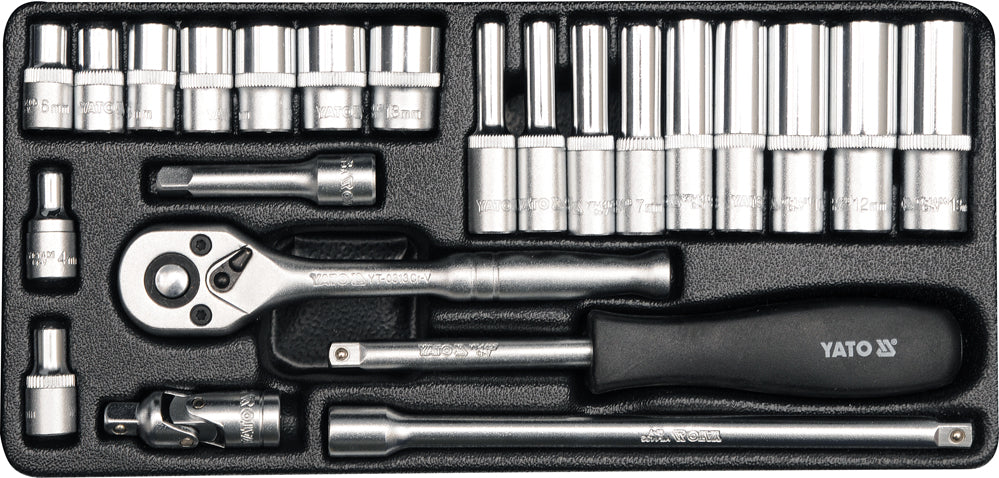 SOCKET SET 1/4" 23PCS (YT-14421)