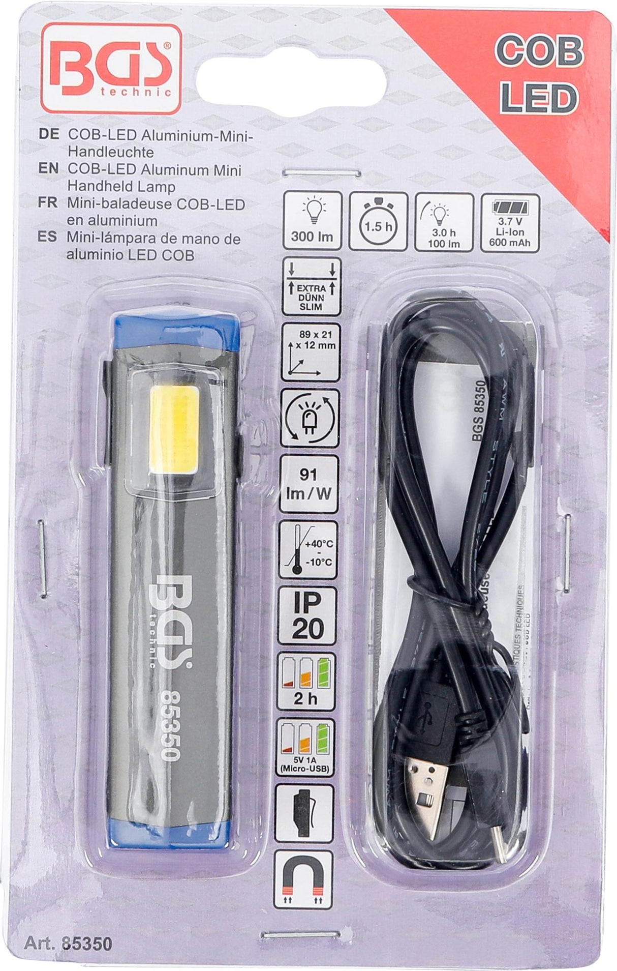 COB-LED ALUMINUM MINI HANDHELD LAMP (85350)
