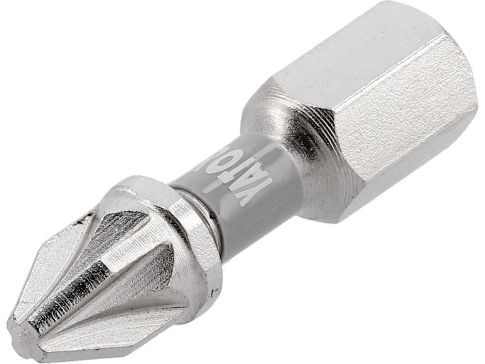 SCREWDRIVER BITS 1/4 25MM PZ2 2 PCS NI (YT-78004)