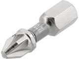 SCREWDRIVER BITS 1/4 25MM PZ2 2 PCS NI (YT-78004)