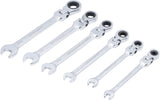 RATCHET COMBINATION WRENCH SET | FLEXIBLE HEADS | INCH SIZES | 1/4" - 9/16" | 6 PCS. (30005)
