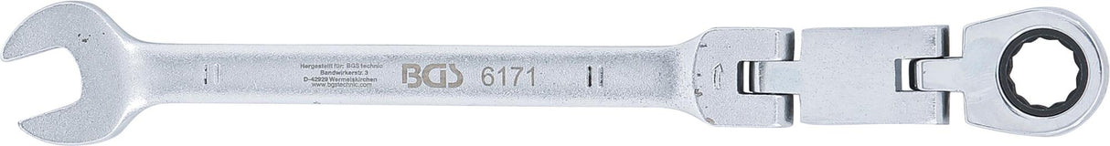 DOUBLE-JOINT RATCHET COMBINATION WRENCH | ADJUSTABLE | 11 MM (6171)