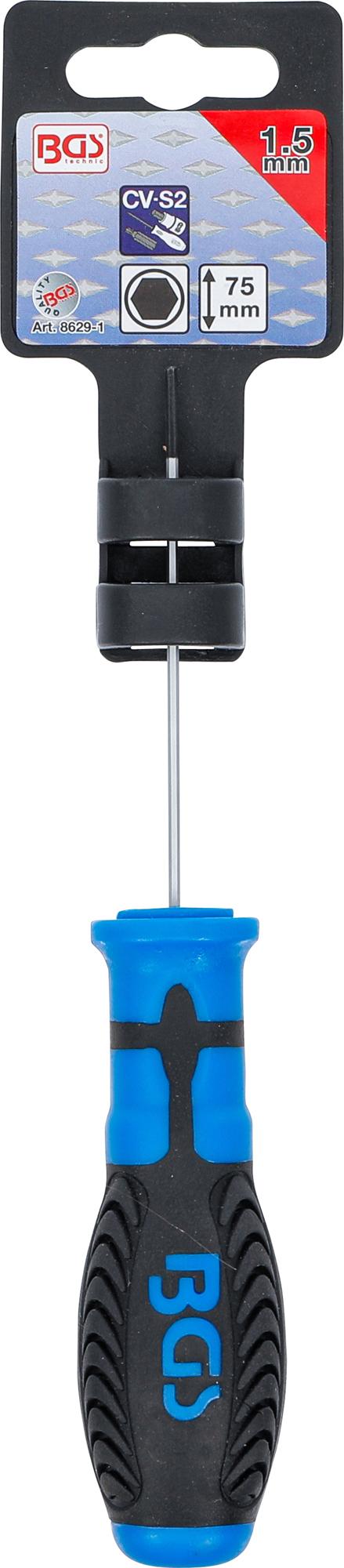 SCREWDRIVER | INTERNAL HEXAGON 1.5 MM | BLADE LENGTH 75 MM (8629-1)