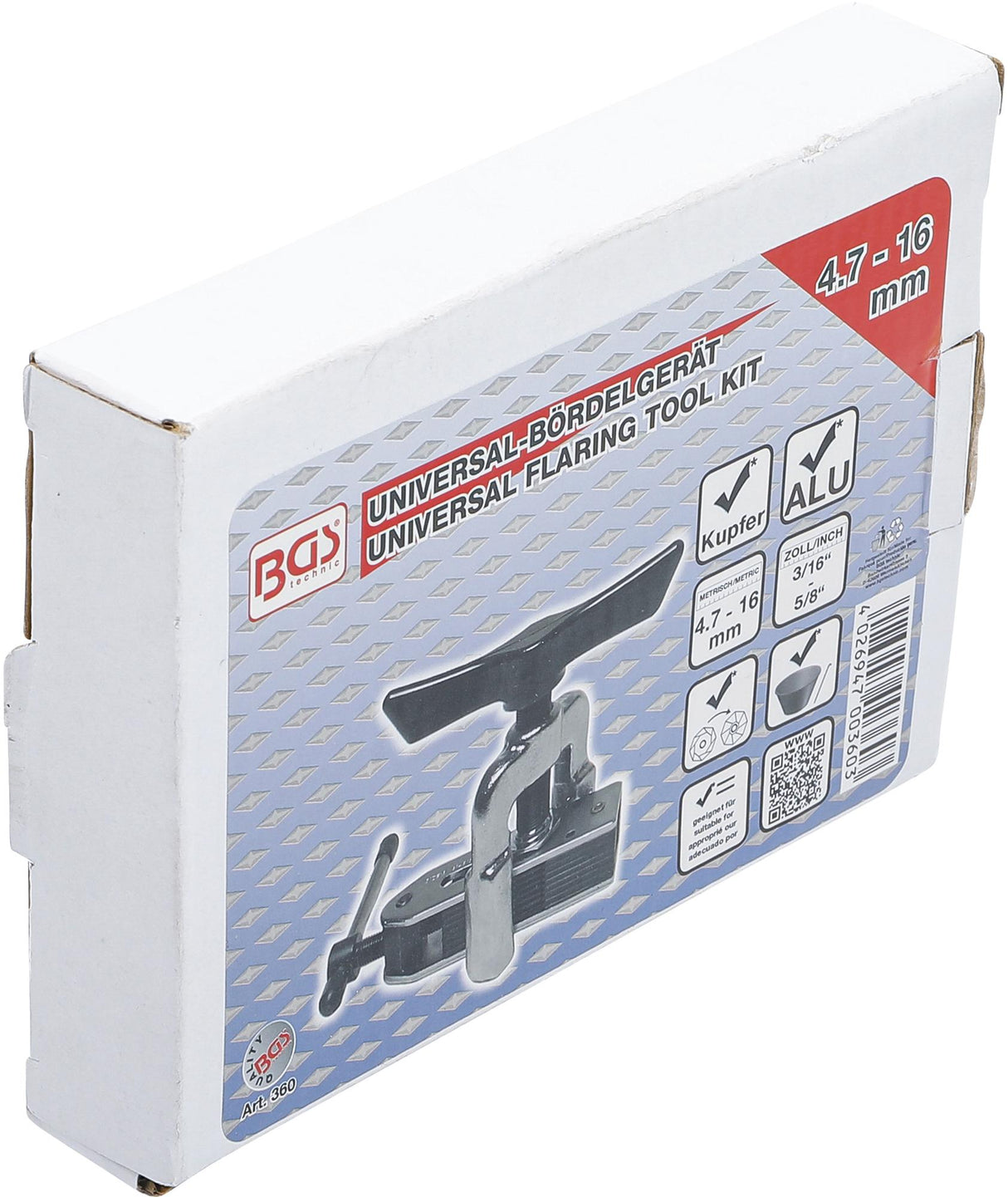 UNIVERSAL FLARING TOOL KIT | ADJUSTABLE 4,7 - 16 MM (360)