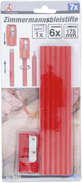 CARPENTER’S PENCILS | 175 MM | WITH SHARPENER | 7 PCS. (85853)