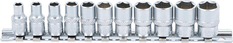 SOCKET SET, HEXAGON | 6.3 MM (1/4") DRIVE | INCH SIZES | 11 PCS. (2433)