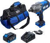 CORDLESS IMPACT WRENCH SET | BRUSHLESS | 1200 NM | 18 V | WITH RECHARGEABLE BATTERY AND QUICK CHARGER (7391)