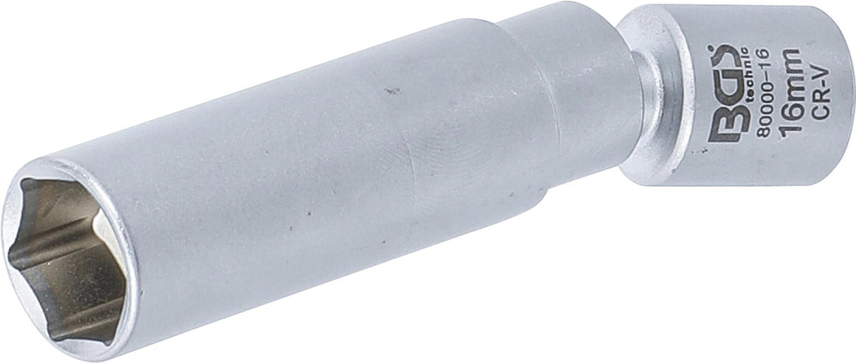 SWIVEL GLOW & SPARK PLUG SOCKET | 10 MM (3/8") | 16 MM (80000-16)