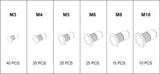 150 PCS M3-M10 MIXED THRE ALUMI RIV NUTS (YT-36460)